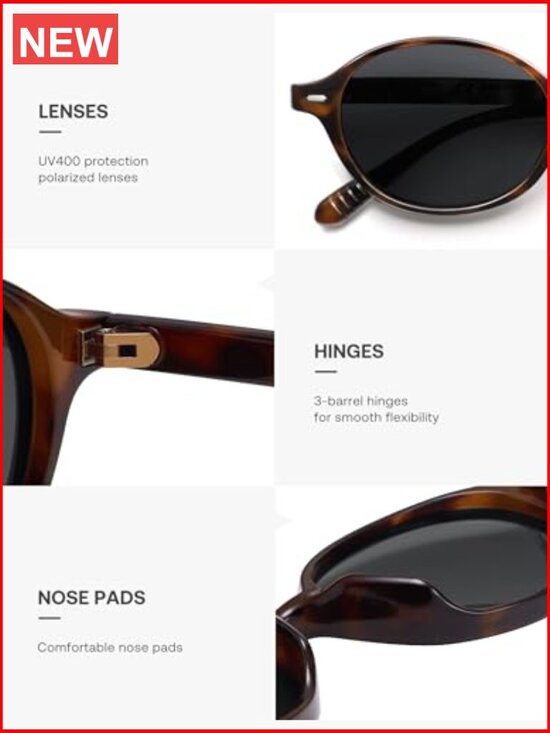 Trendy Oval Round Polarized Sunglasses with UV400 Protection main image 5